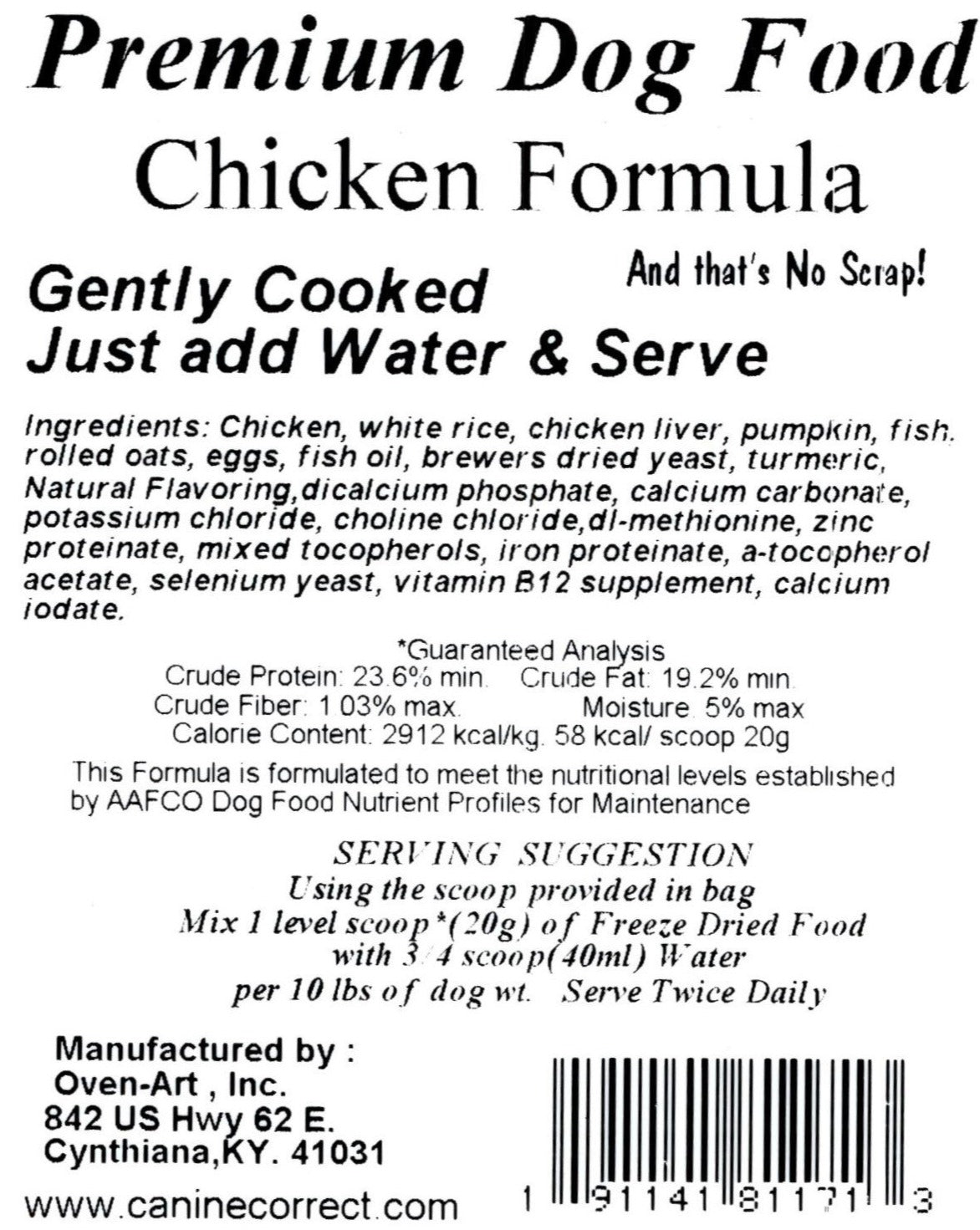 Canine Correct Premium Chicken Formula