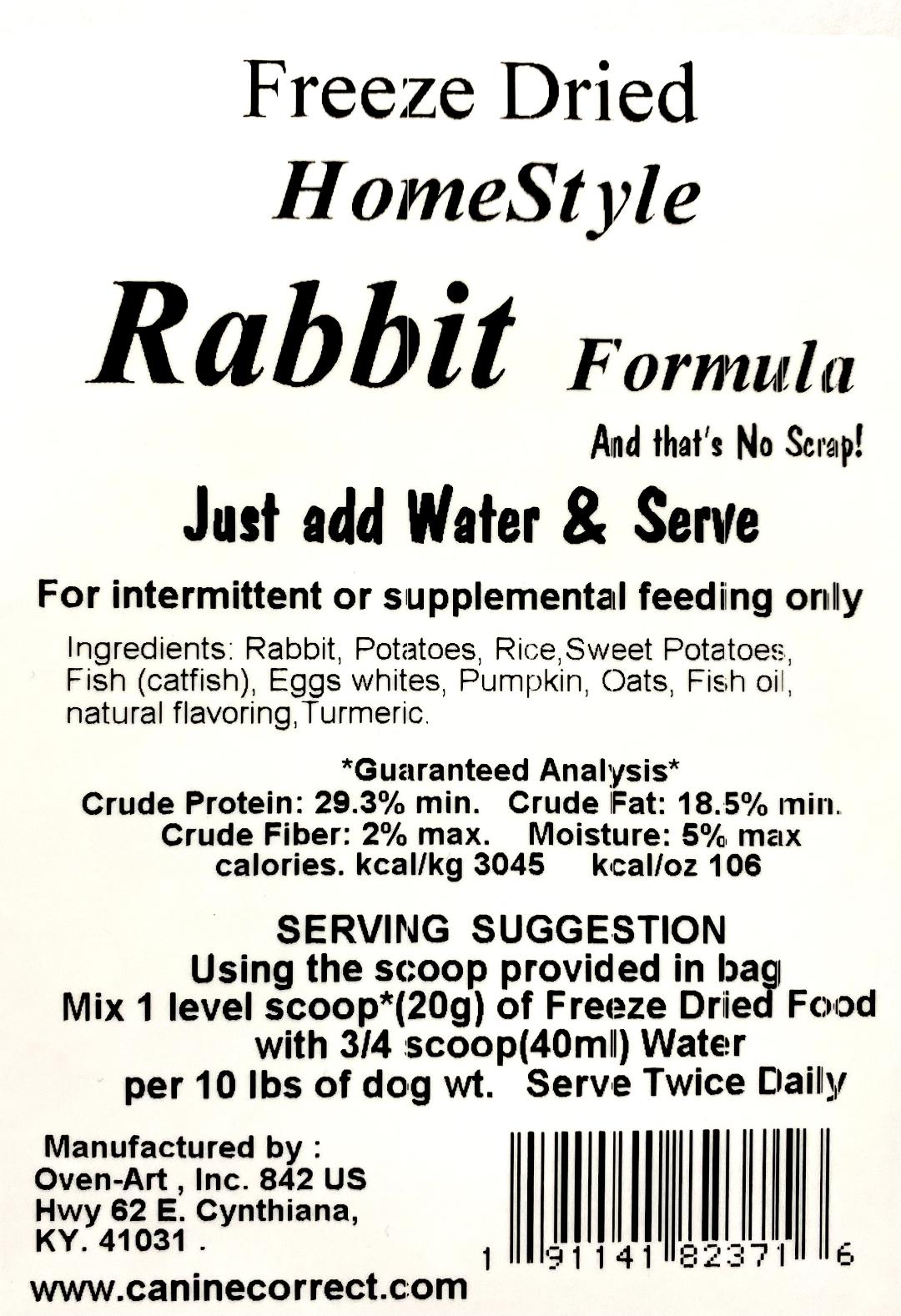Canine Correct Home-Style Rabbit Formula